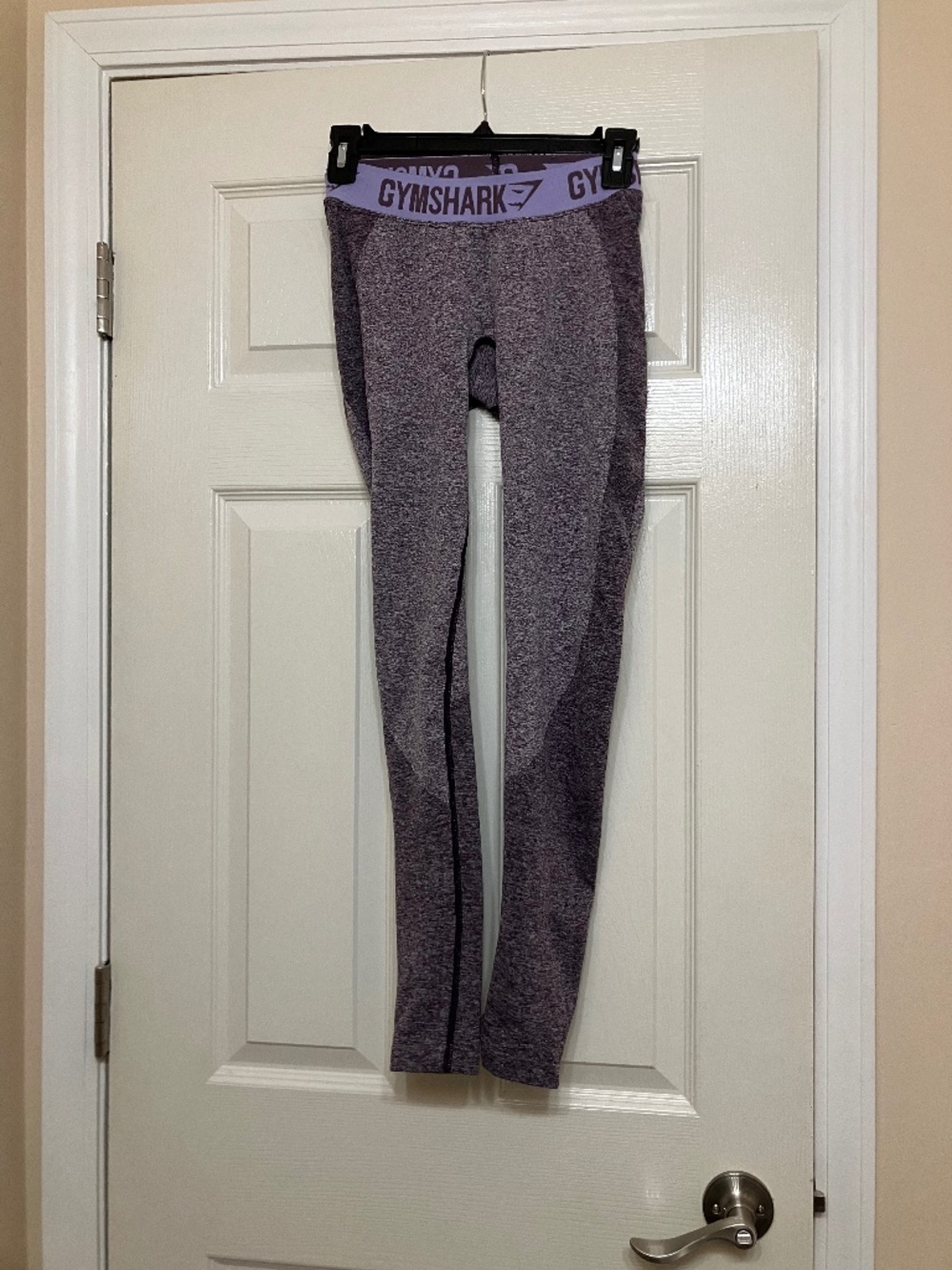 Gymshark Women's Purple Gray Ankle Leggings Activewear Elastic Waist Skinny